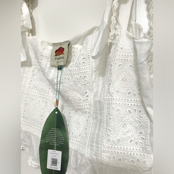 FARM RIO Off White Eyelet/Lace Top - Picture 2 of 4